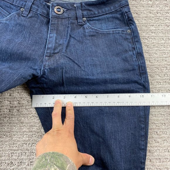 VOLCOM Riser Jeans Men 30 Dark Blue Denim Pants Slim Tapered Leg Casual Pockets - Picture 14 of 16